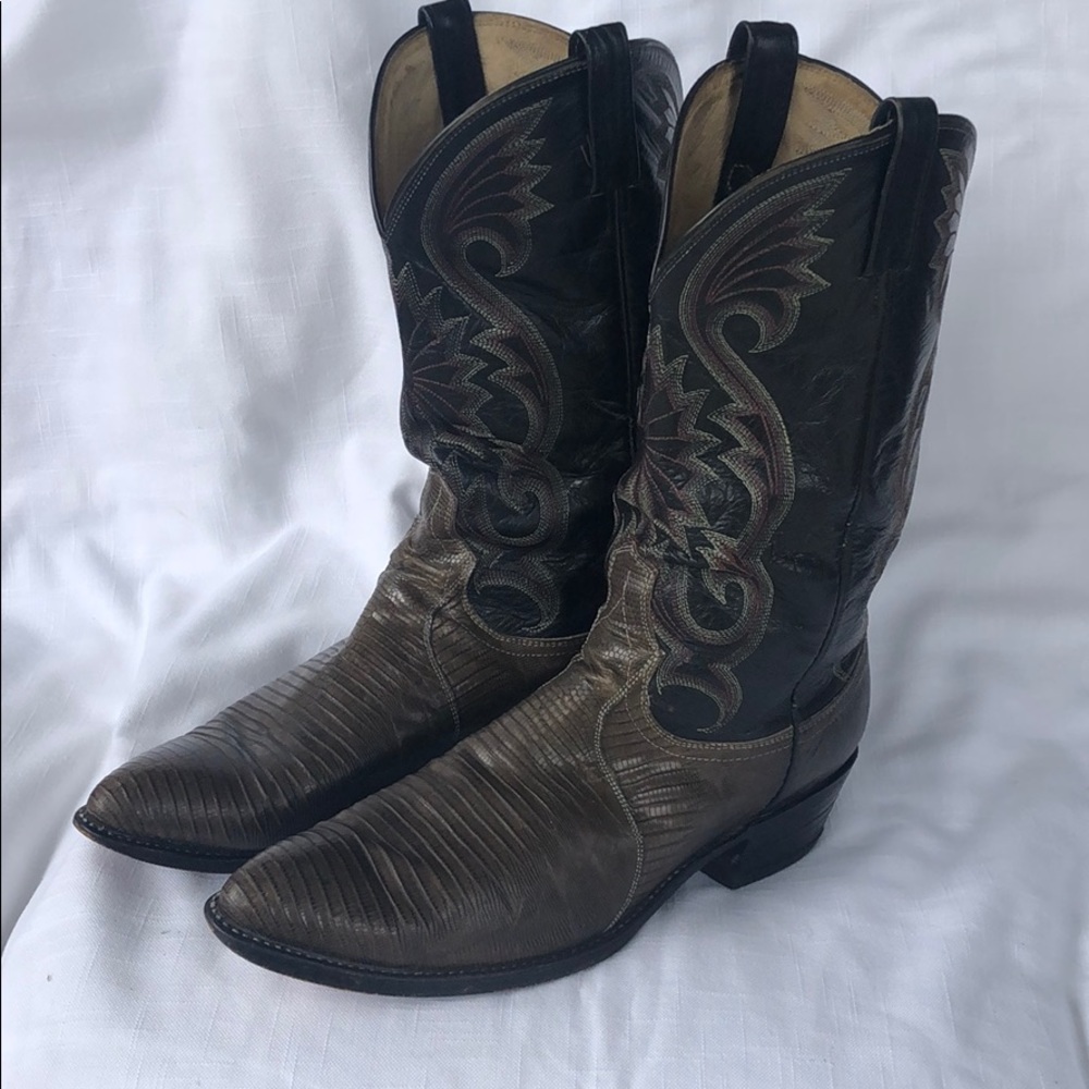 Mens’s Genuine Lizard Skin Boots